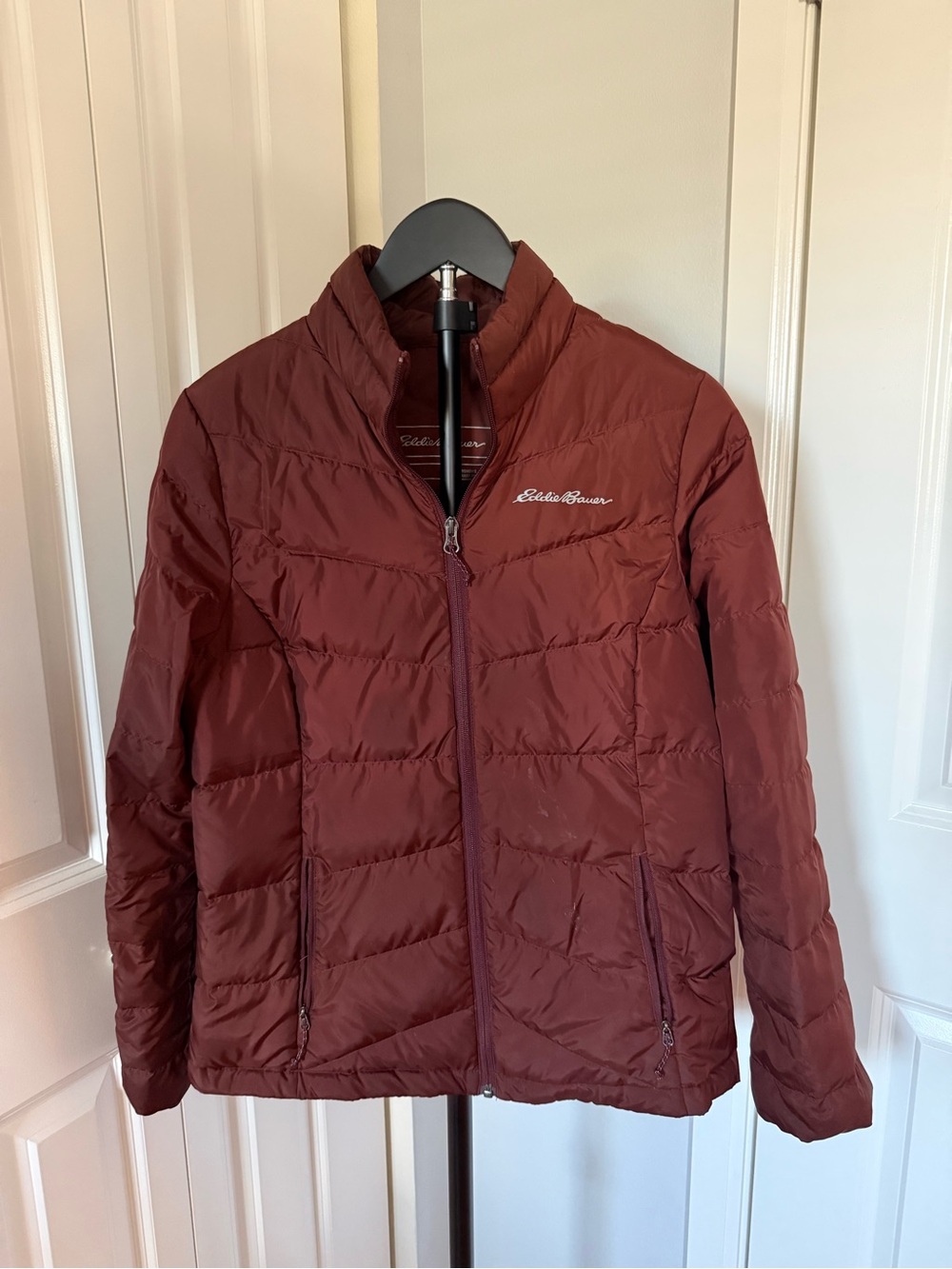 Eddie Bauer Men’s Quilted Puffer Jacket - Deep Red